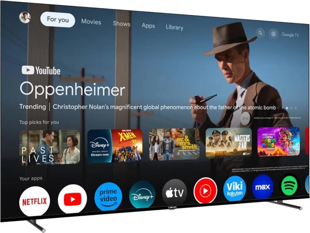 Televisor Caixun 75 pulgadas QLED Smart 4K UHD Google C75VHUGQ