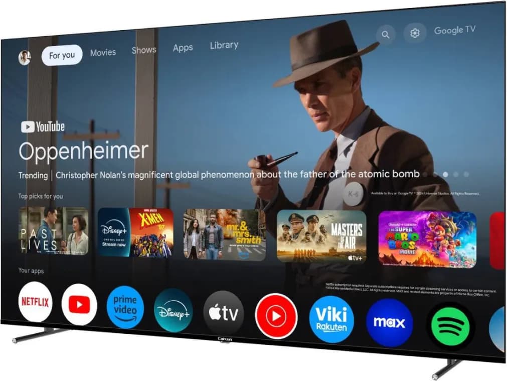 Televisor Caixun 75 pulgadas QLED Smart 4K UHD Google C75VHUGQ