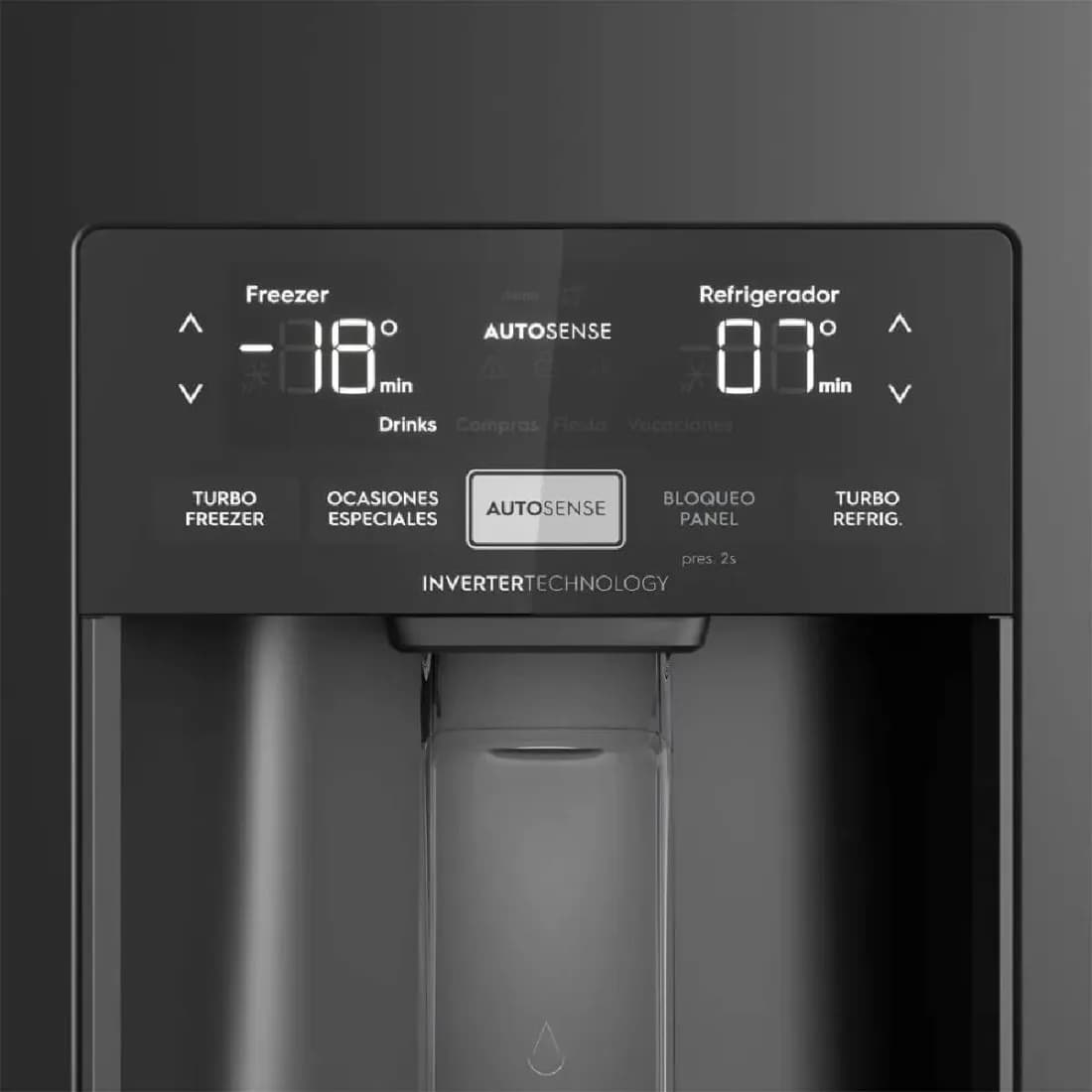 Nevecon Electrolux 423 Litros Side by Side Inverter Negro ERS45F3C5EB