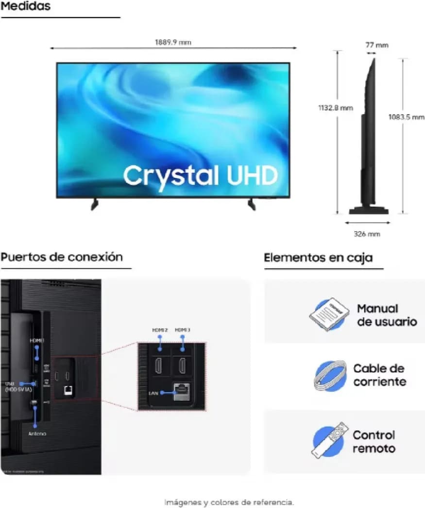 Televisor Samsung 85" Crystal UHD 4K Smart UN85U8500HKXZL