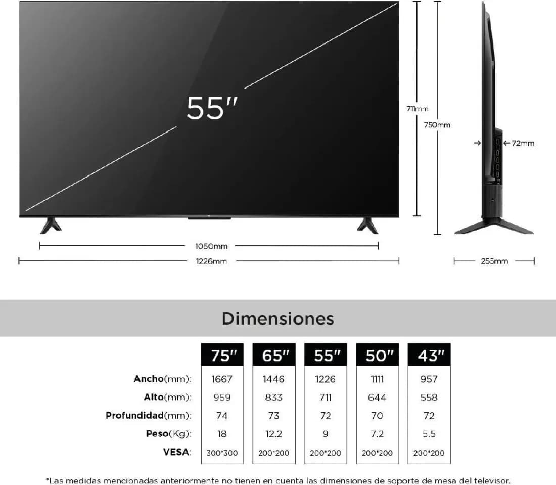 Televisor TCL 55 pulgadas LED Ultra HD Smart 4K 55V6C