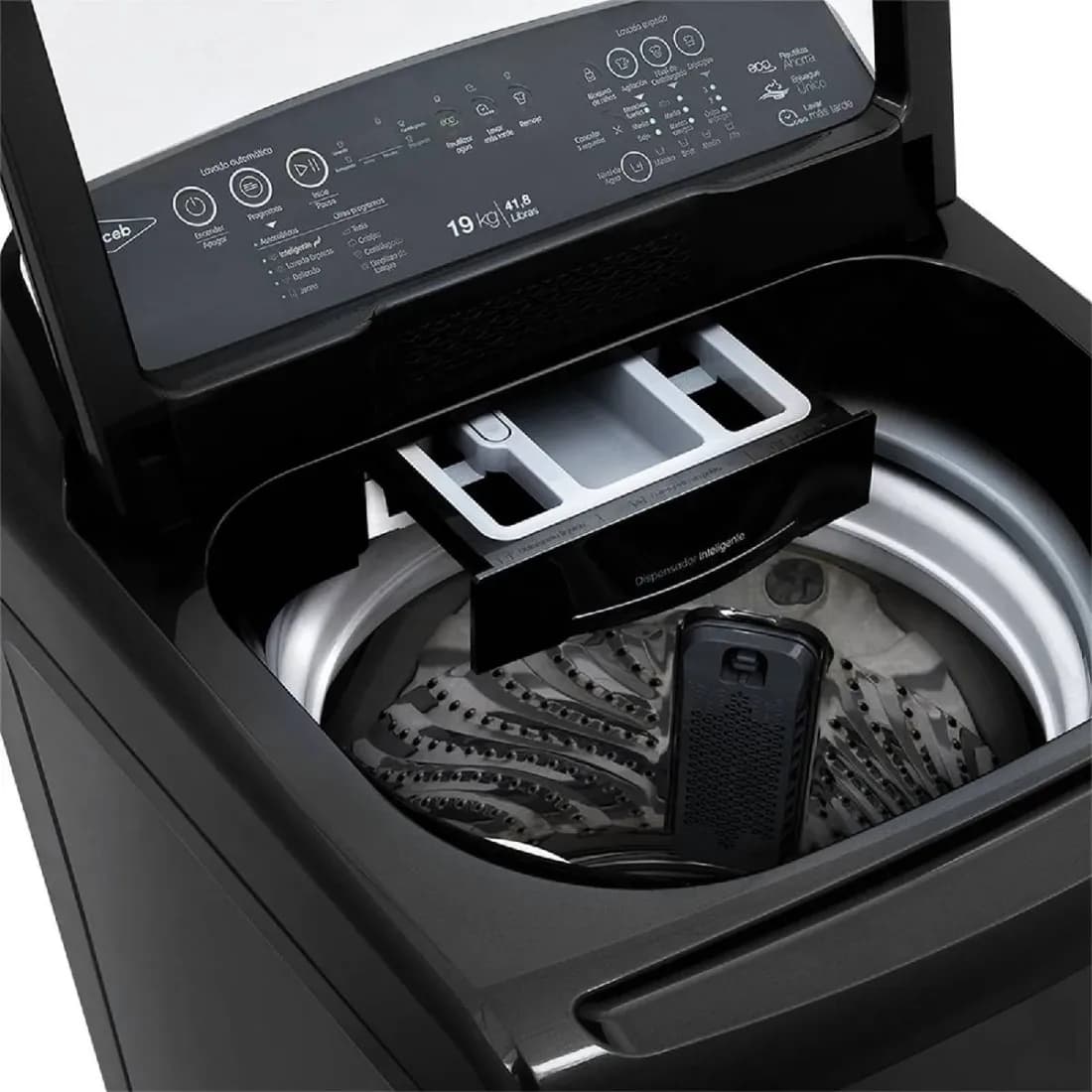 Lavadora Haceb Ivy 19 Kg Carga Superior Negra LAV IVY 19 KG D NE
