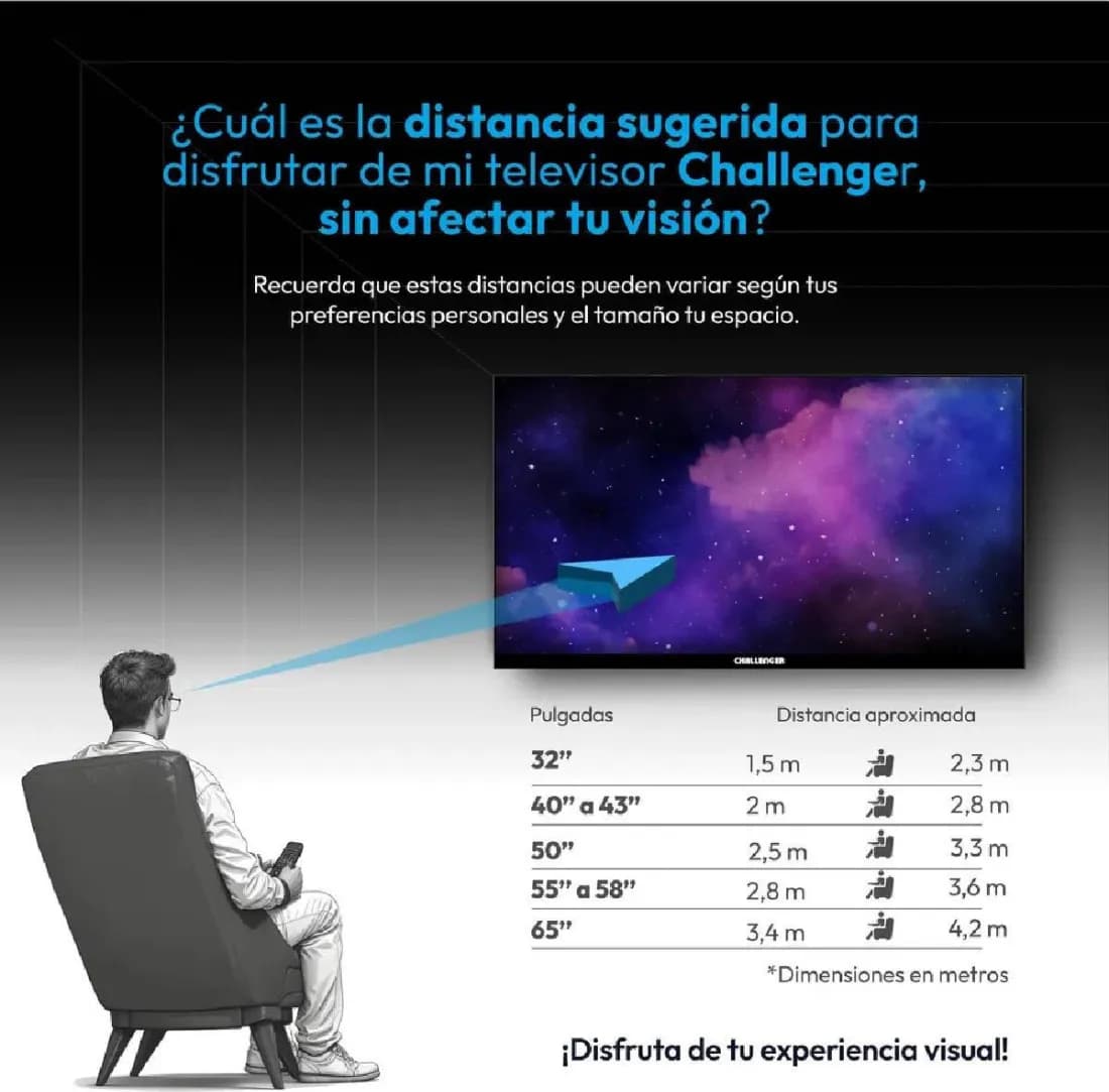 Televisor Challenger 43 pulgadas LED FULL HD Google LED 43KG90 BT T2 GOOGLE TV
