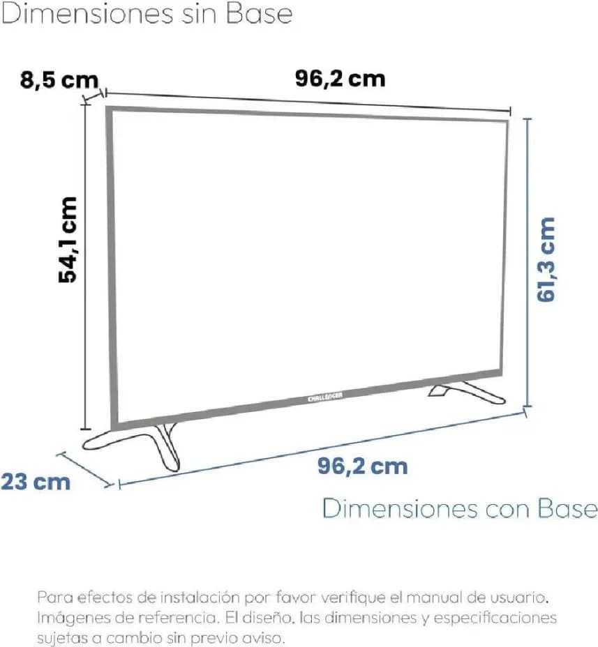 Televisor Challenger 43 pulgadas LED FULL HD Google LED 43KG90 BT T2 GOOGLE TV