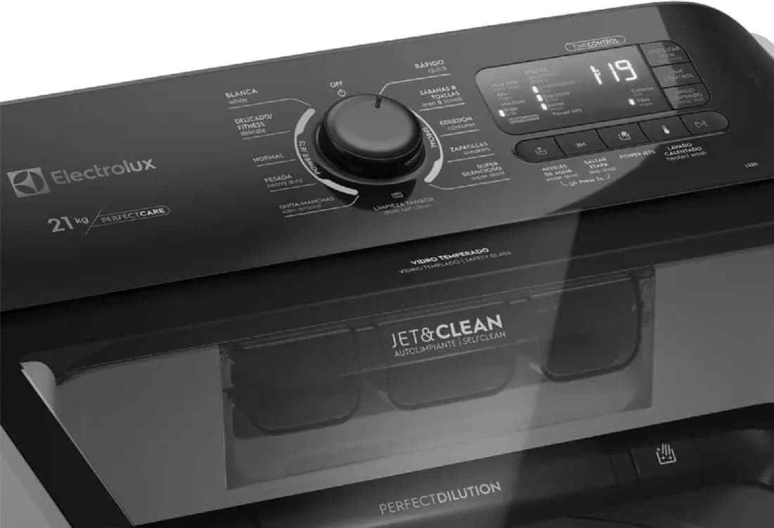 Lavadora Electrolux 21 Kg Carga Superior Impeller Perfect Care Gris LS21I